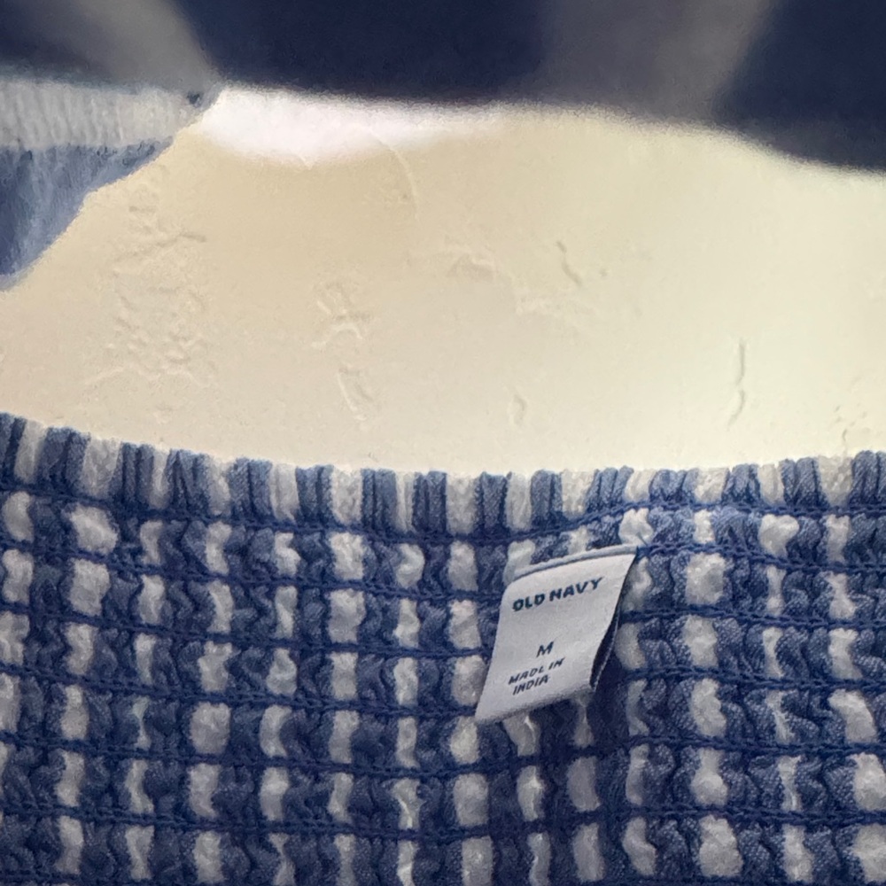 Old Navy Blue and White Textured dress - Picture 2 of 4